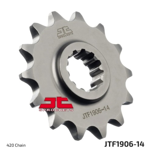 pinon de moto jt sprockets acero 14 dientes p 420 jtf1906 14