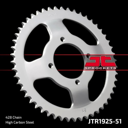 corona moto jt sprockets de acero de 51 dientes jtr1925 51