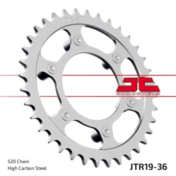 corona moto jt sprockets de acero de 36 dientes jtr19 36