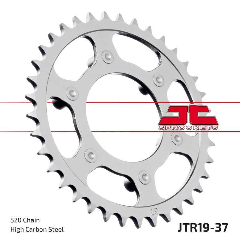 corona moto jt sprockets de acero de 37 dientes jtr19 37
