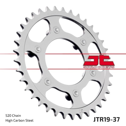 corona moto jt sprockets de acero de 37 dientes jtr19 37