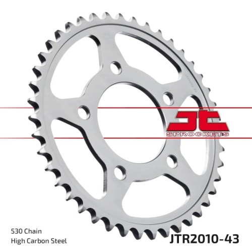 corona moto jt sprockets de acero de 43 dientes jtr2010 43