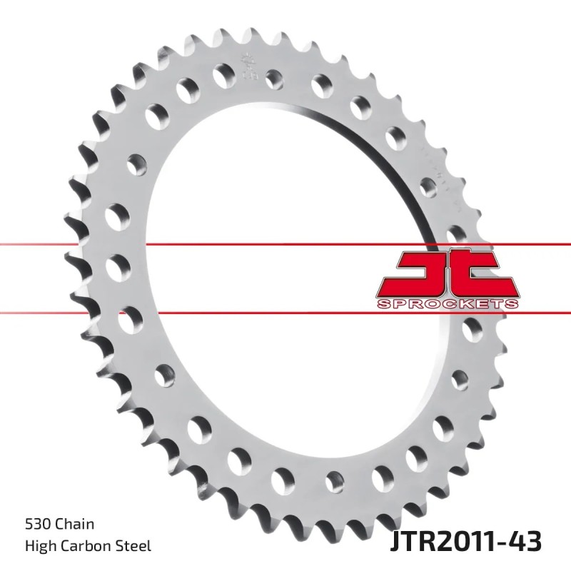 corona moto jt sprockets de acero de 43 dientes jtr2011 43