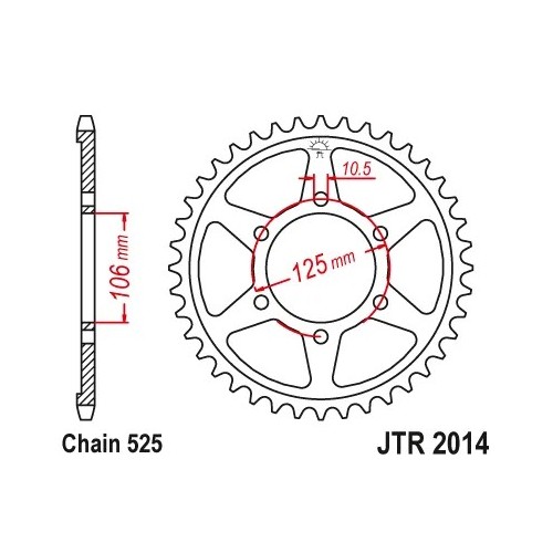 corona triumph 765 street triple 48 dientes jt sprockets jtr2014 48zbk