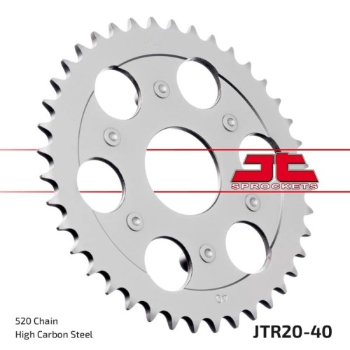 corona moto jt sprockets de acero de 40 dientes jtr20 40