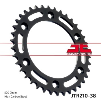 corona moto jt sprockets de acero de 38 dientes jtr210 38