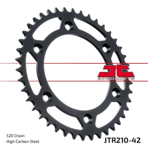 corona moto jt sprockets de acero de 42 dientes jtr210 42