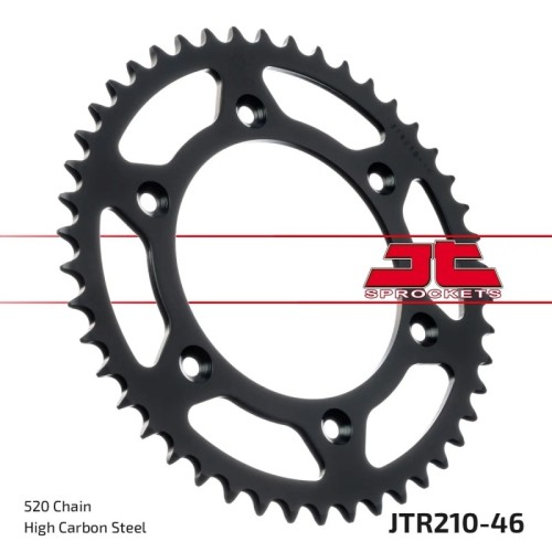 corona moto jt sprockets de acero de 46 dientes jtr210 46