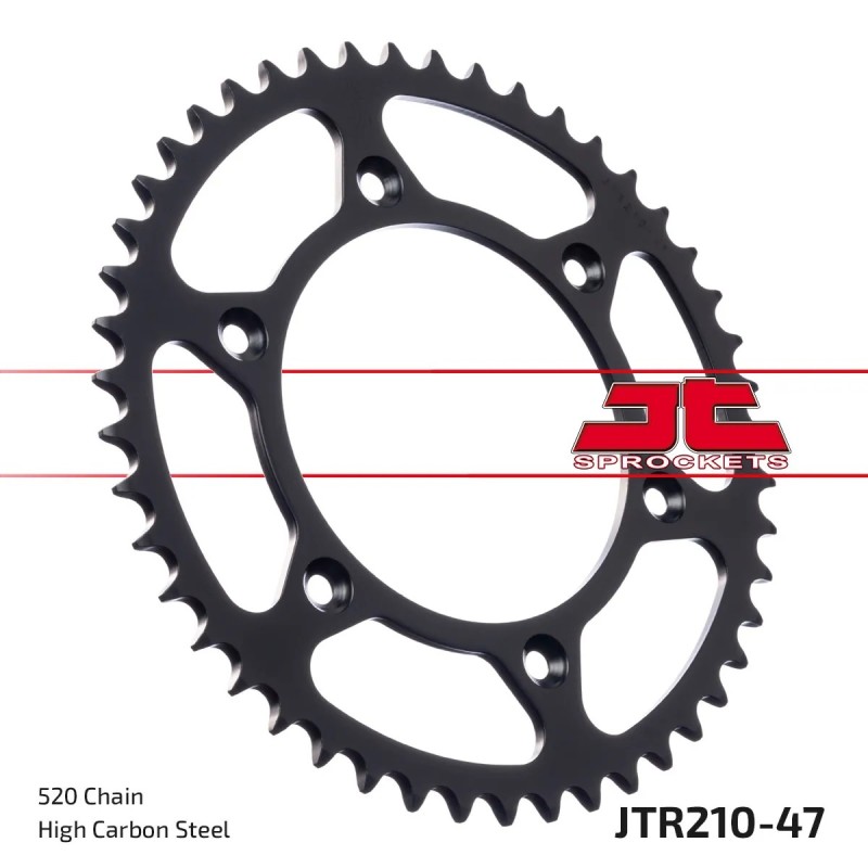 corona moto jt sprockets de acero de 47 dientes jtr210 47