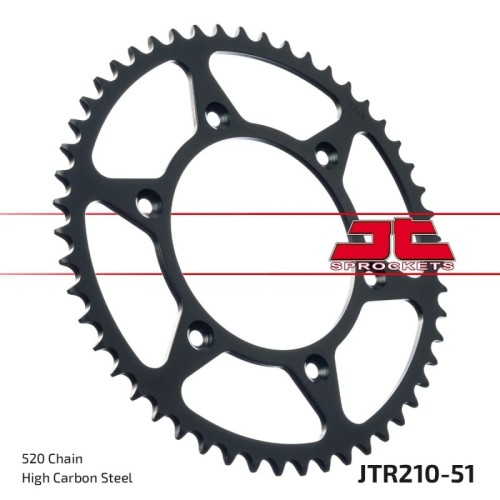 corona moto jt sprockets de acero de 51 dientes jtr210 51