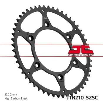corona moto jt sprockets de acero de 52 dientes jtr210 52sc