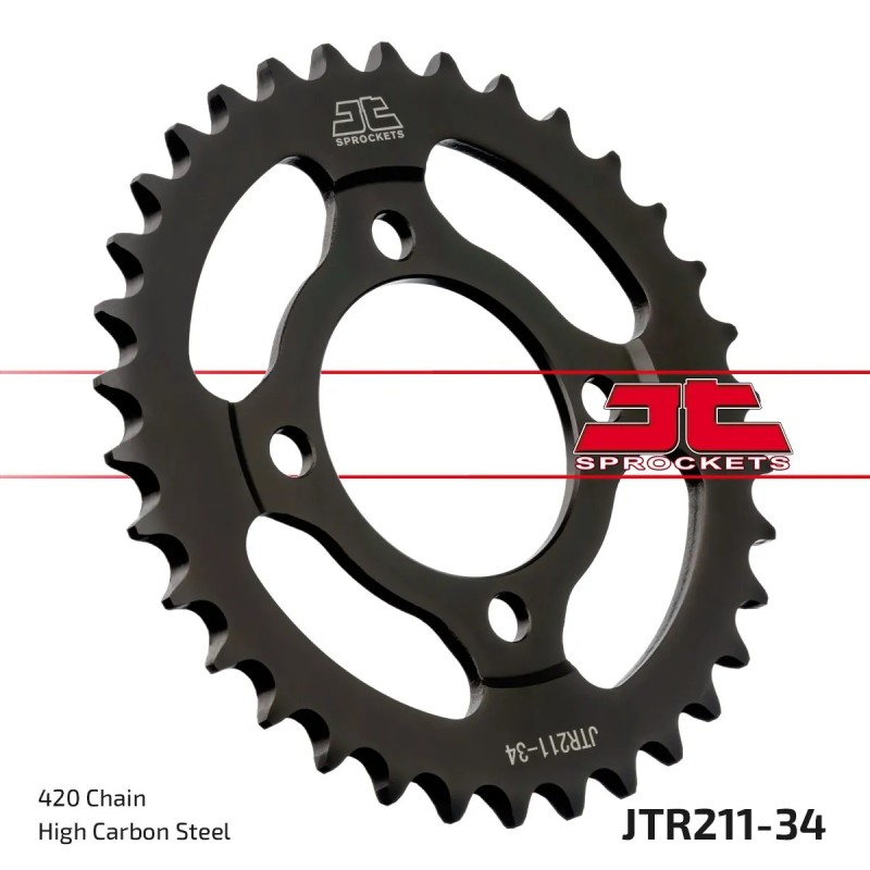 corona moto jt sprockets de acero de 34 dientes jtr211 34