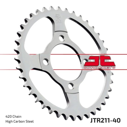 corona moto jt sprockets de acero de 40 dientes jtr211 40