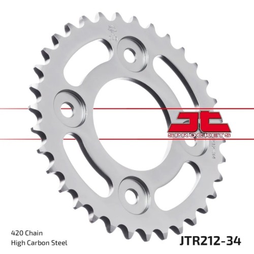 corona moto jt sprockets de acero de 34 dientes jtr212 34