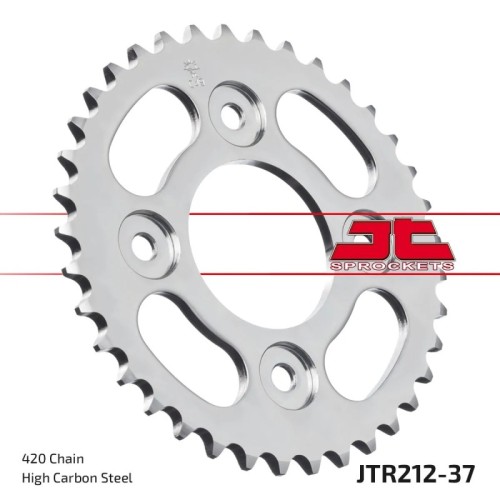 corona moto jt sprockets de acero de 37 dientes jtr212 37