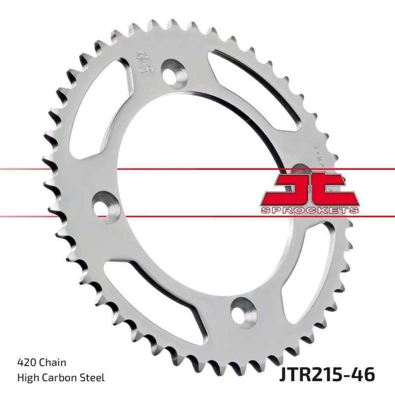 corona moto jt sprockets de acero de 46 dientes jtr215 46