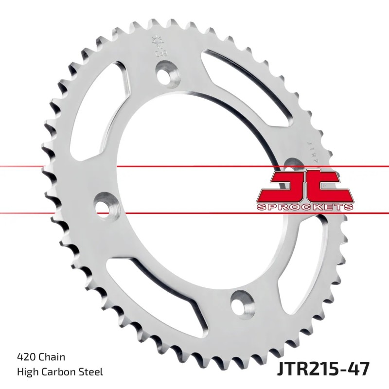 corona moto jt sprockets de acero de 47 dientes jtr215 47