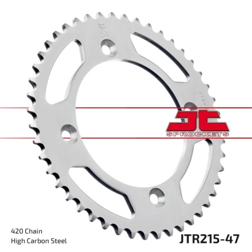 corona moto jt sprockets de acero de 47 dientes jtr215 47