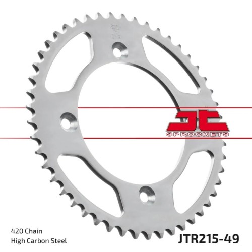 corona moto jt sprockets de acero de 49 dientes jtr215 49