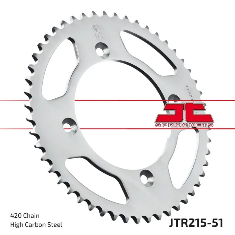 corona moto jt sprockets de acero de 51 dientes jtr215 51
