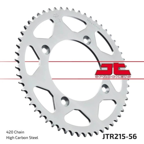 corona moto jt sprockets de acero de 56 dientes jtr215 56