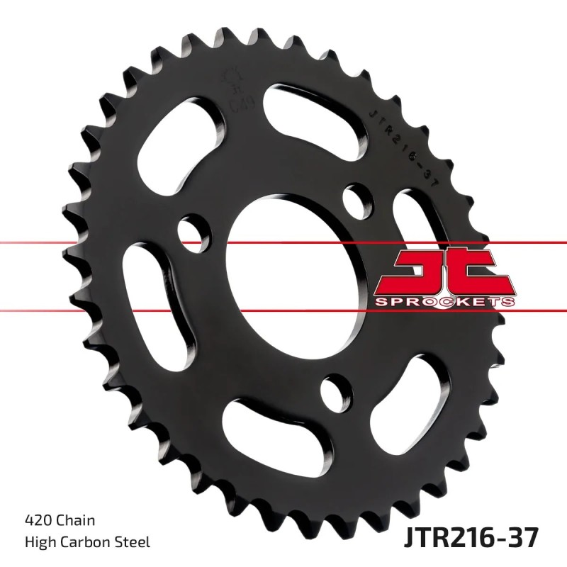 corona moto jt sprockets de acero de 37 dientes jtr216 37