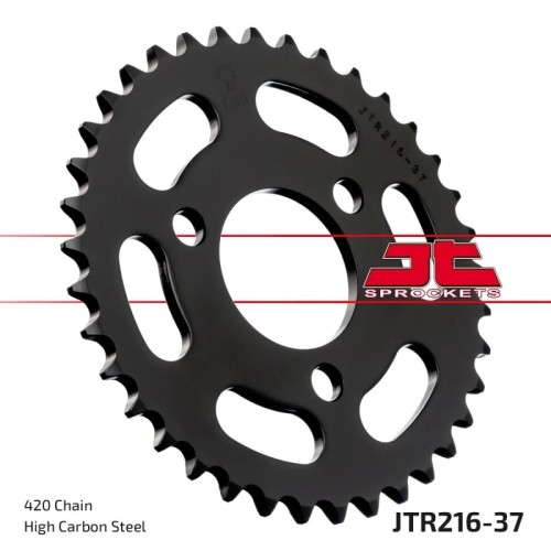 corona moto jt sprockets de acero de 37 dientes jtr216 37