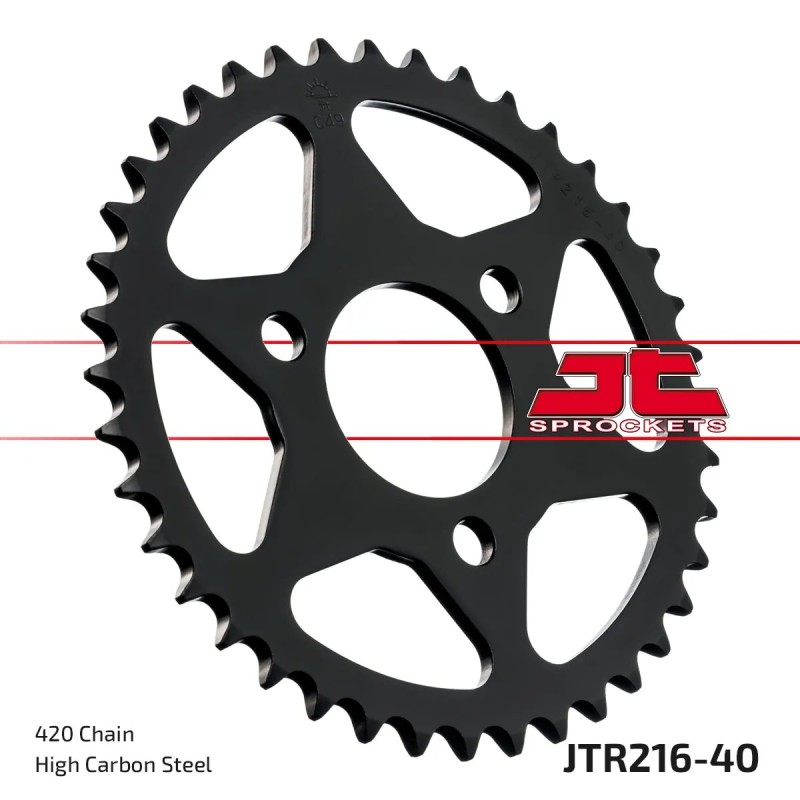 corona moto jt sprockets de acero de 40 dientes jtr216 40
