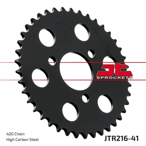 corona moto jt sprockets de acero de 41 dientes jtr216 41