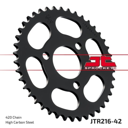corona moto jt sprockets de acero de 42 dientes jtr216 42