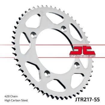 corona moto jt sprockets de acero de 55 dientes jtr217 55