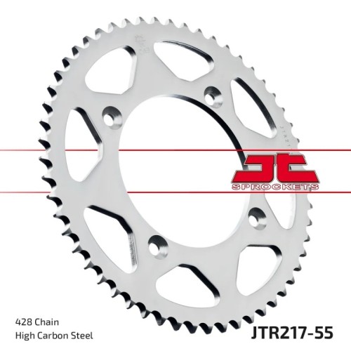 corona moto jt sprockets de acero de 55 dientes jtr217 55