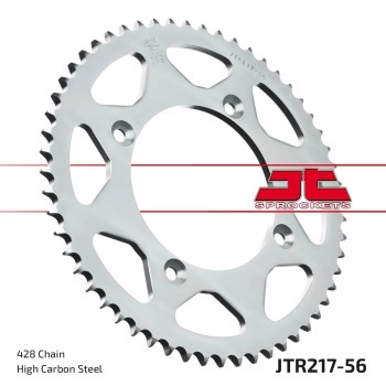 corona moto jt sprockets de acero de 56 dientes jtr217 56