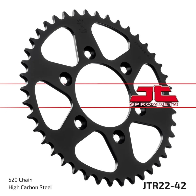 corona moto jt sprockets de acero de 42 dientes jtr22 42