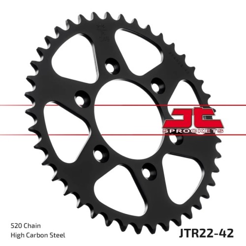corona moto jt sprockets de acero de 42 dientes jtr22 42