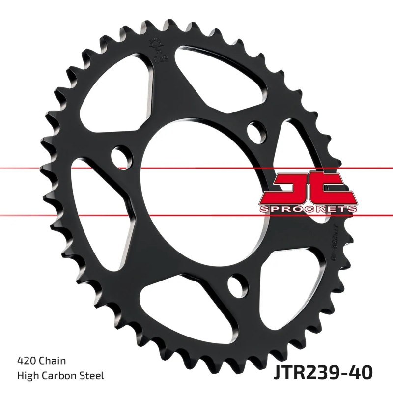 corona moto jt sprockets de acero de 40 dientes jtr239 40