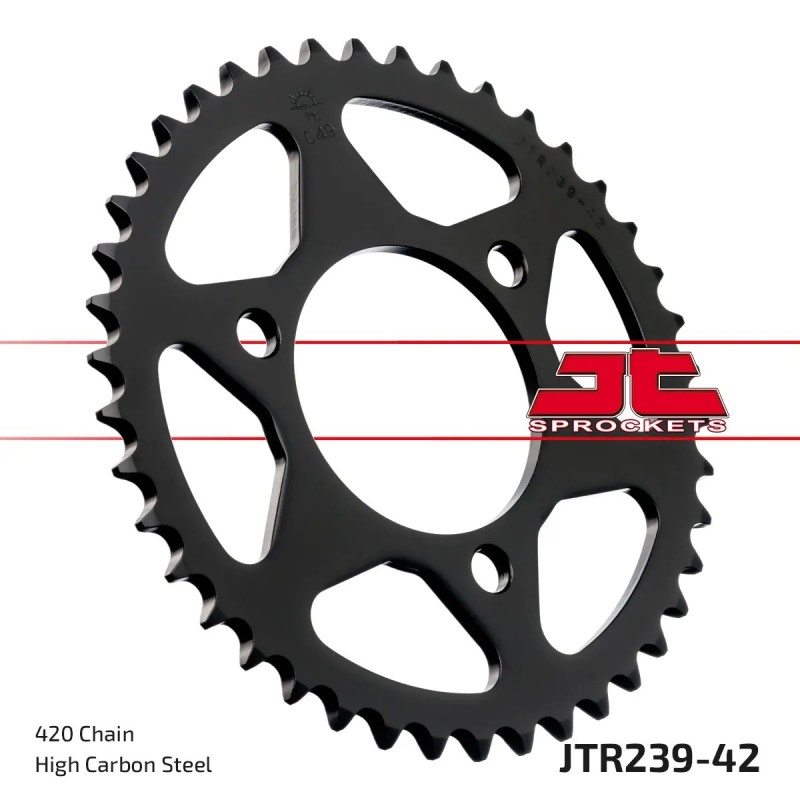 corona moto jt sprockets de acero de 42 dientes jtr239 42