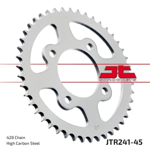 corona moto jt sprockets de acero de 45 dientes jtr241 45