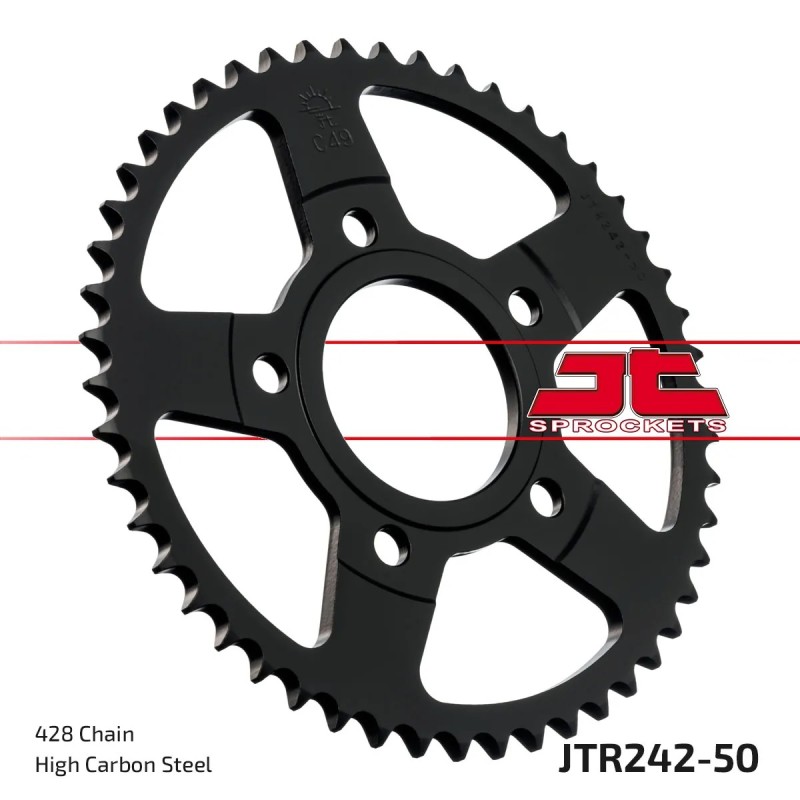 corona moto jt sprockets de acero de 50 dientes jtr242 50