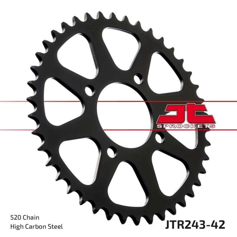 corona moto jt sprockets de acero de 42 dientes jtr243 42
