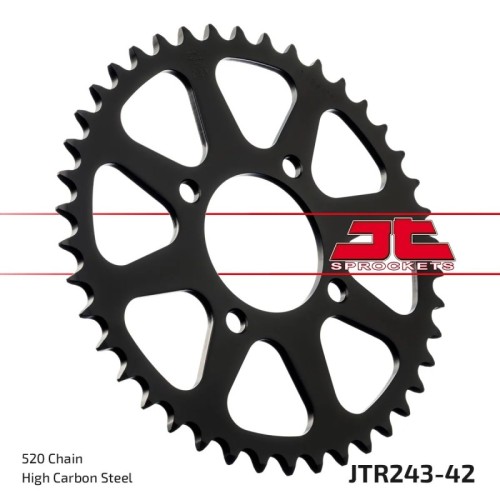 corona moto jt sprockets de acero de 42 dientes jtr243 42
