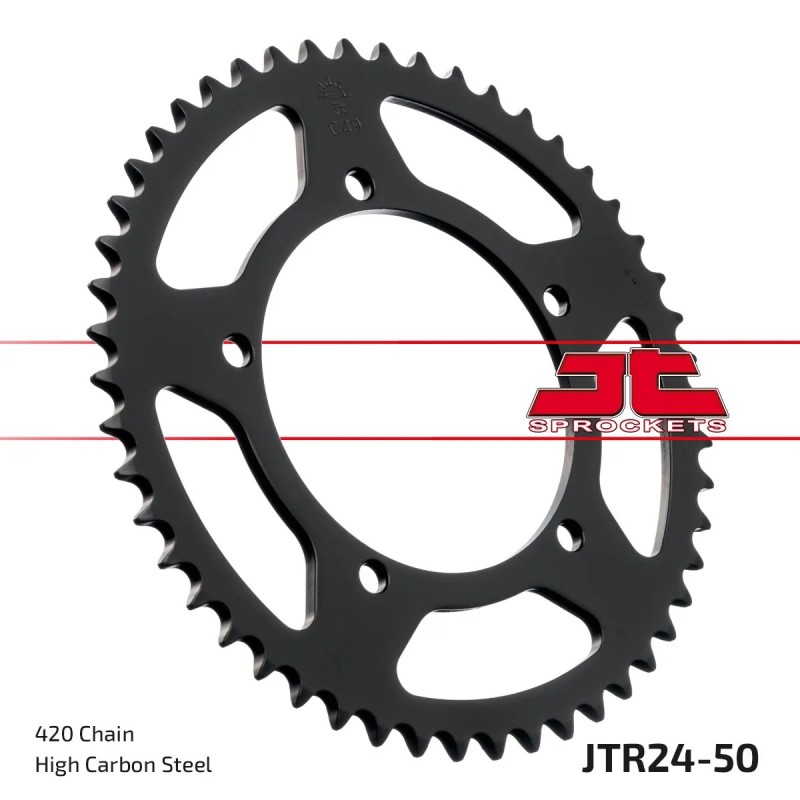 corona moto jt sprockets de acero de 50 dientes jtr24 50