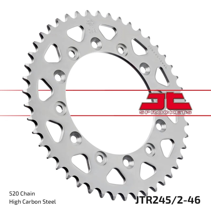 corona moto jt sprockets de acero de 46 dientes jtr2452 46