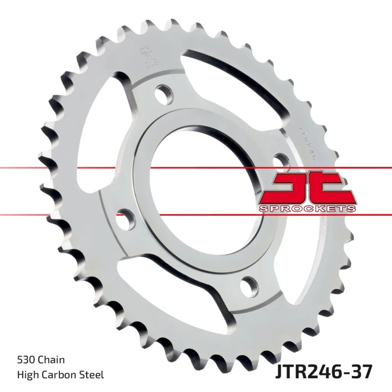 corona moto jt sprockets de acero de 37 dientes jtr246 37