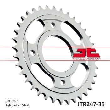 corona moto jt sprockets de acero de 36 dientes jtr247 36