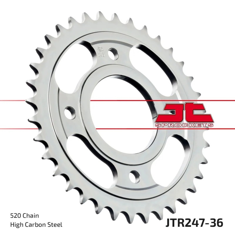 corona moto jt sprockets de acero de 36 dientes jtr247 36