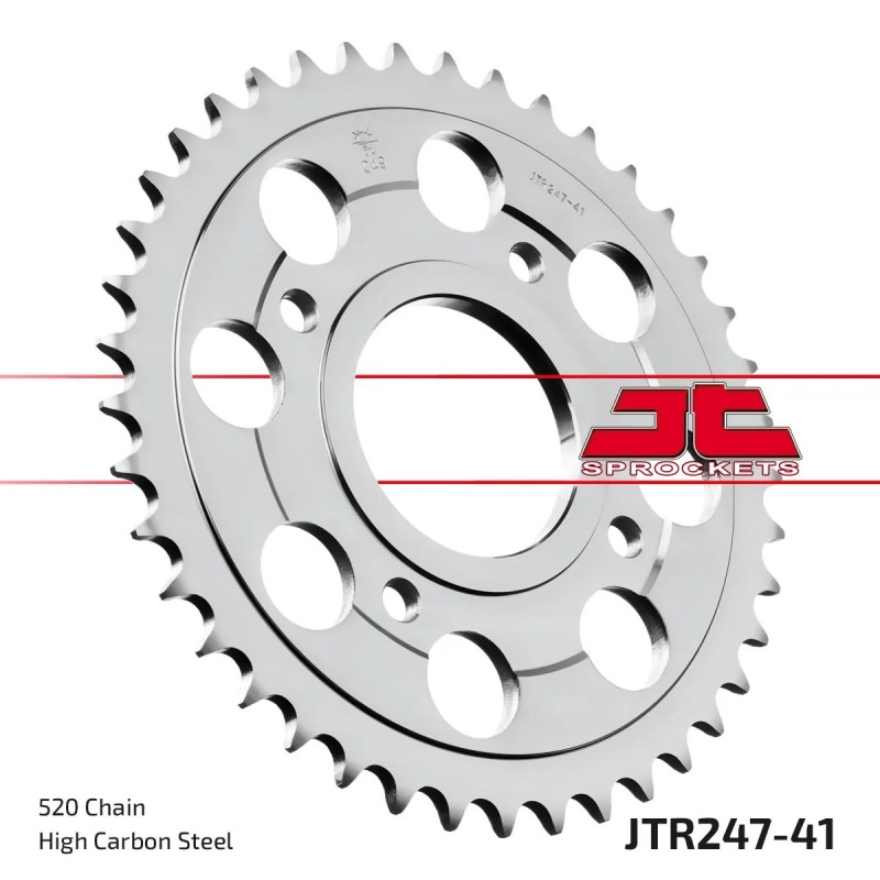 corona moto jt sprockets de acero de 41 dientes jtr247 41