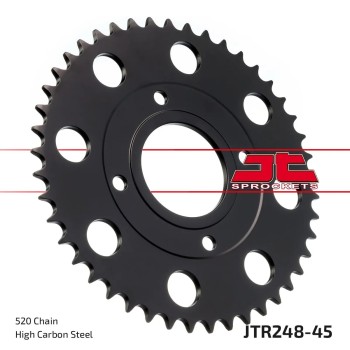 corona moto jt sprockets de acero de 45 dientes jtr248 45
