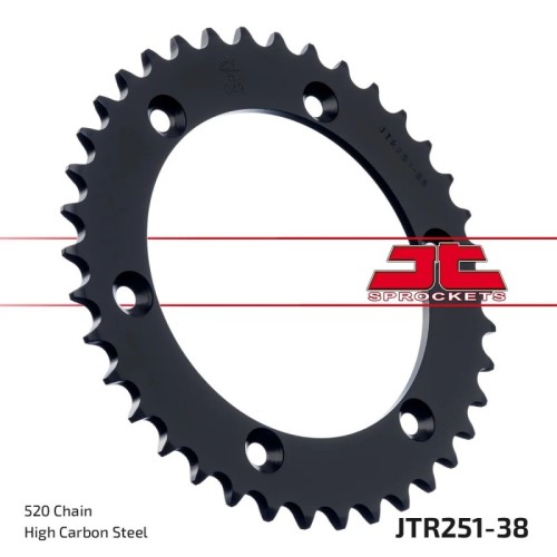 corona moto jt sprockets de acero de 38 dientes jtr251 38