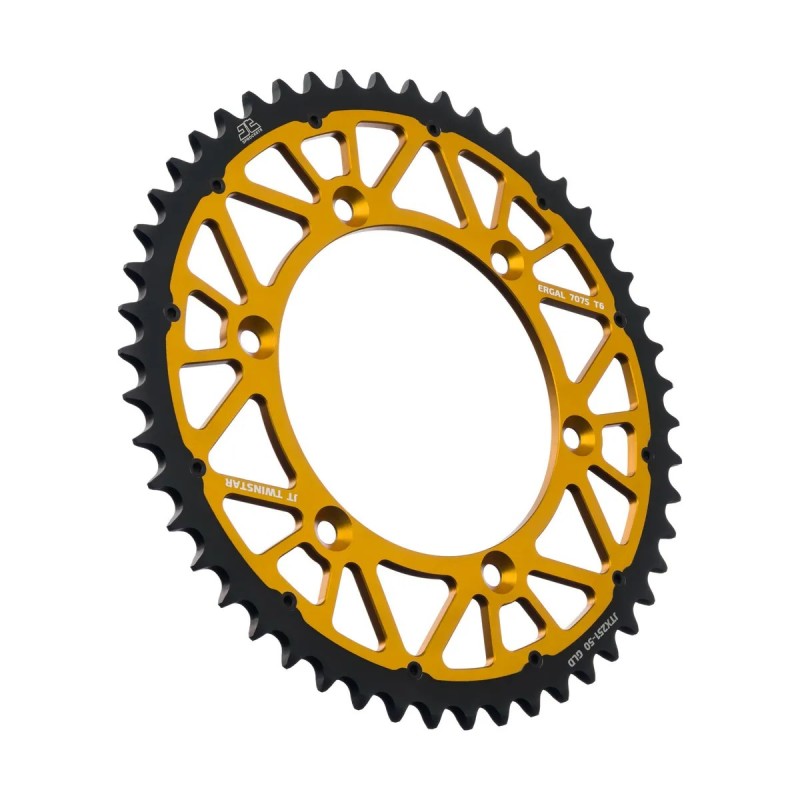 corona dual moto twinstar jt sprockets 50 dientes jtx251 50gld